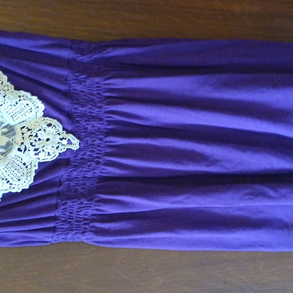 dELiA*s Purple Smocked Camisole with Bib Collar - Picture 6 of 6
